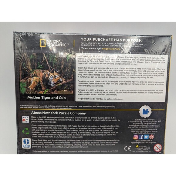Disney National Geographic Mother Tiger 1000-pc Puzzle Sealed - Picture 6 of 9